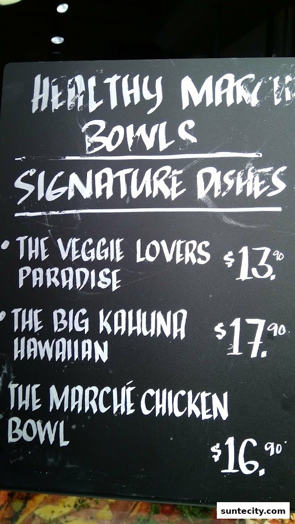 Menu page for Marché Suntec City