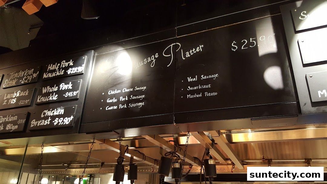 Menu page for Marché Suntec City