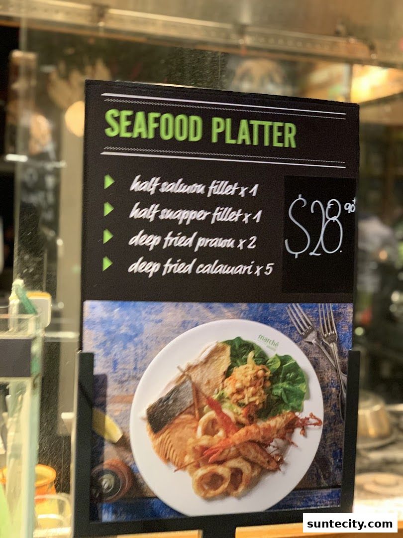 Menu page for Marché Suntec City