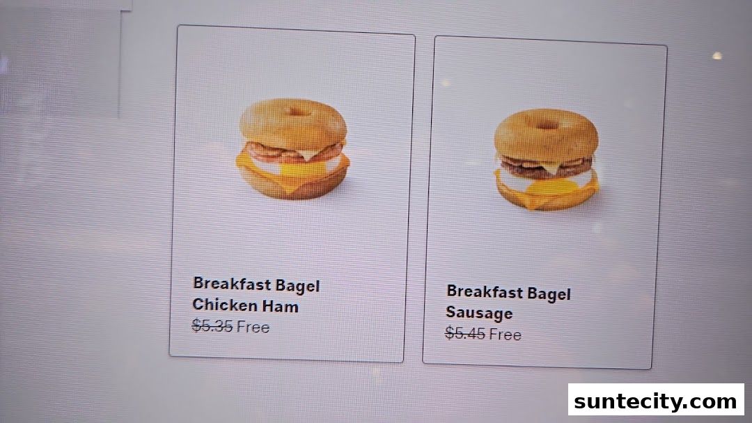 Menu page for McDonalds Suntec City