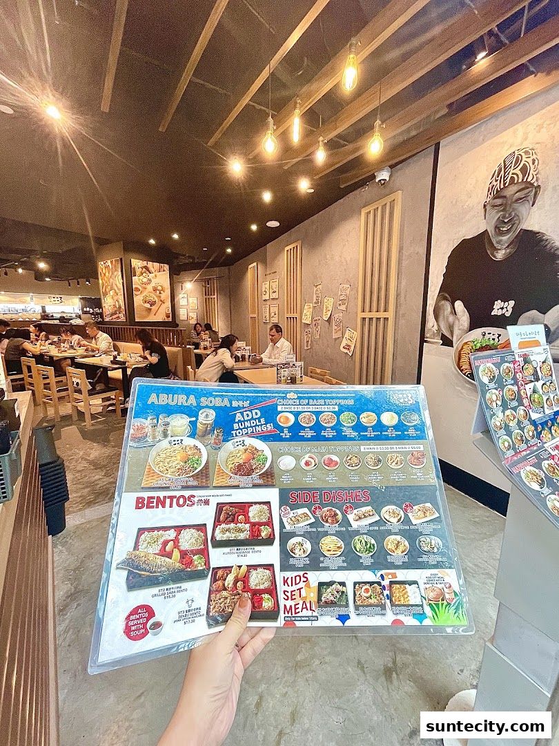 Menu page for Menya Kokoro  Suntec City