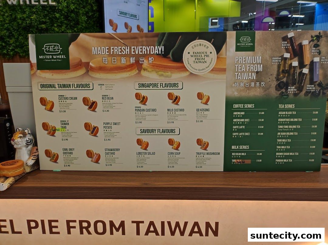Menu page for Mister Wheel Singapore 不貳光車輪餅