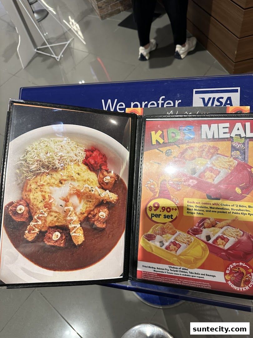 Menu page for Monster Curry