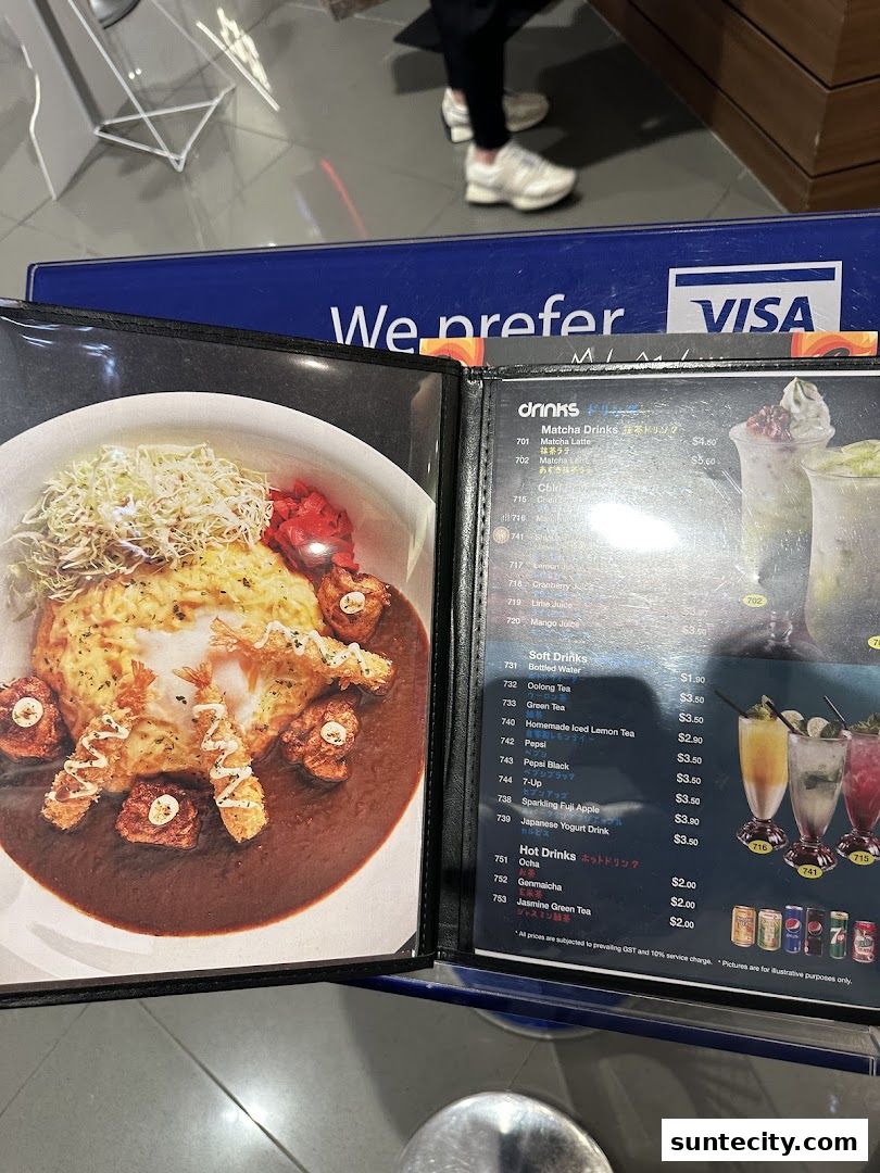 Menu page for Monster Curry