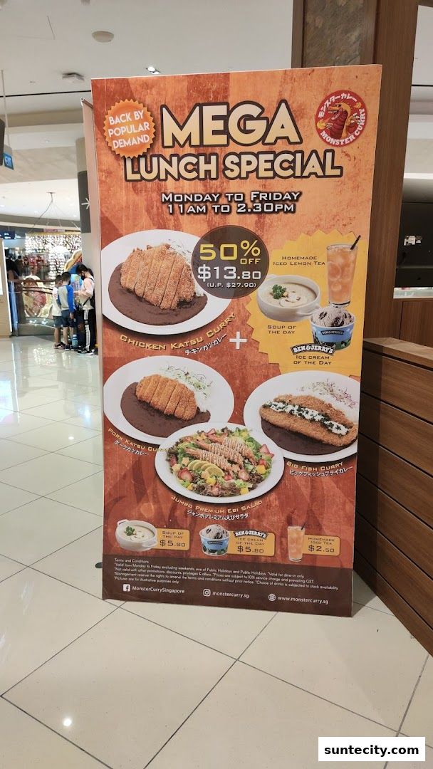 Menu page for Monster Curry