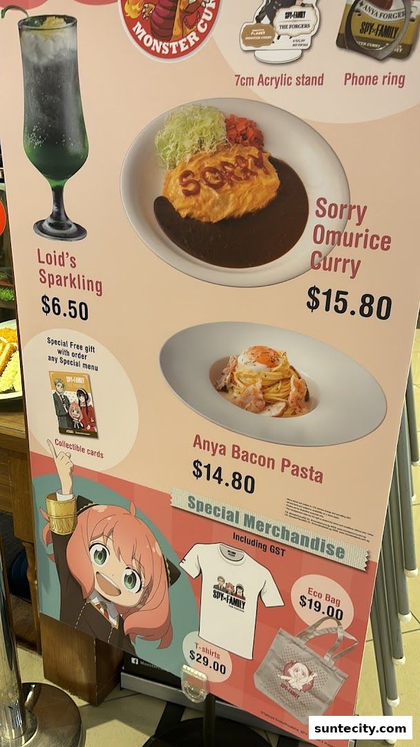 Menu page for Monster Curry