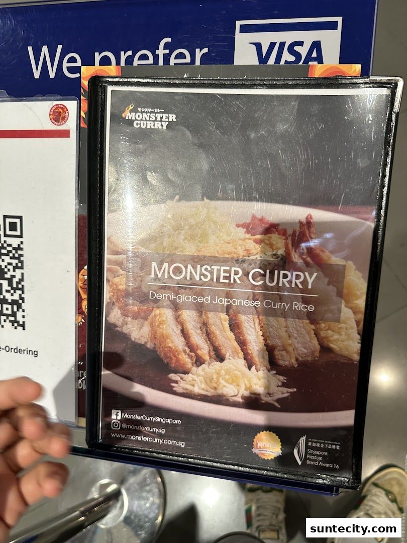 Menu page for Monster Curry