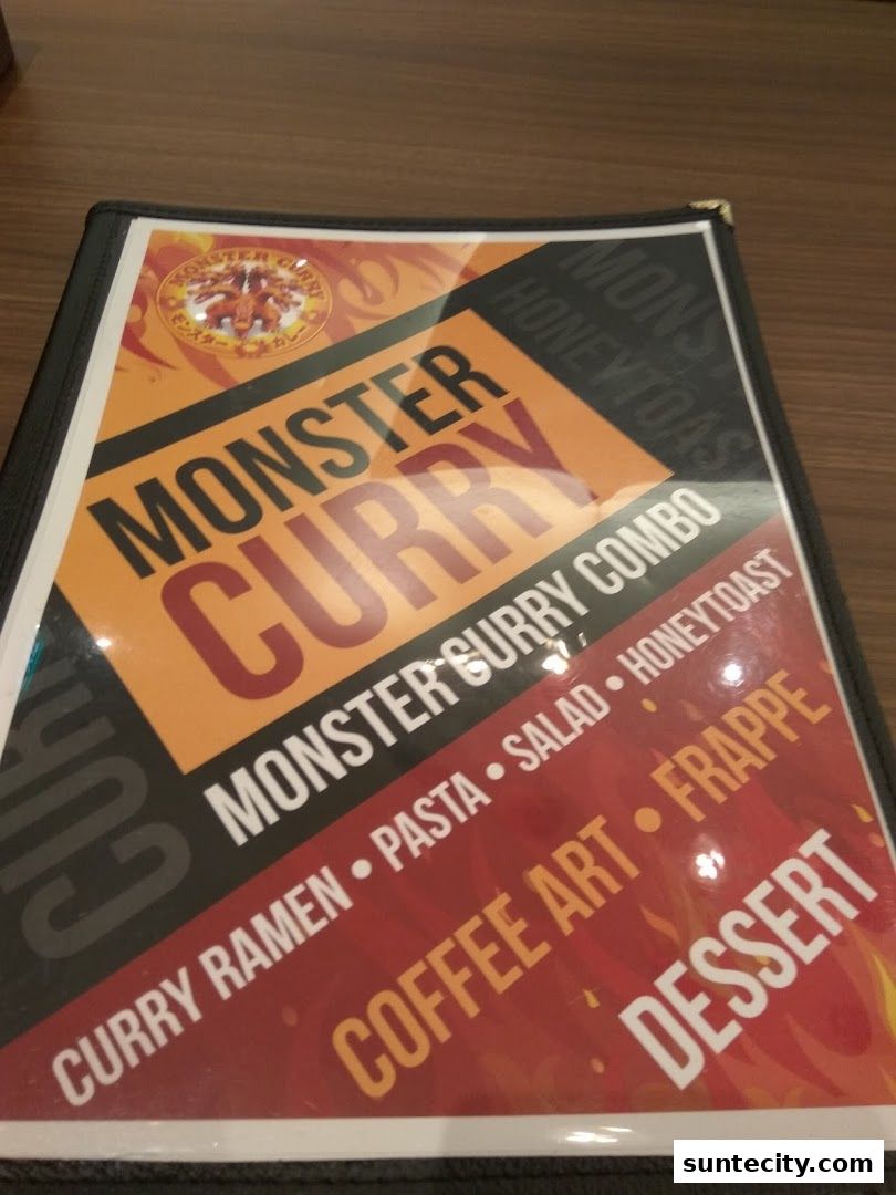Menu page for Monster Curry