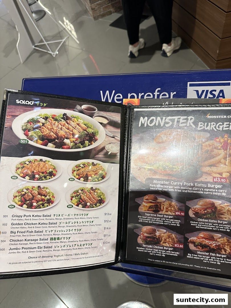 Menu page for Monster Curry