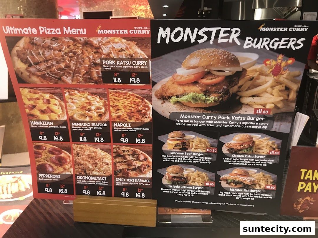 Menu page for Monster Curry