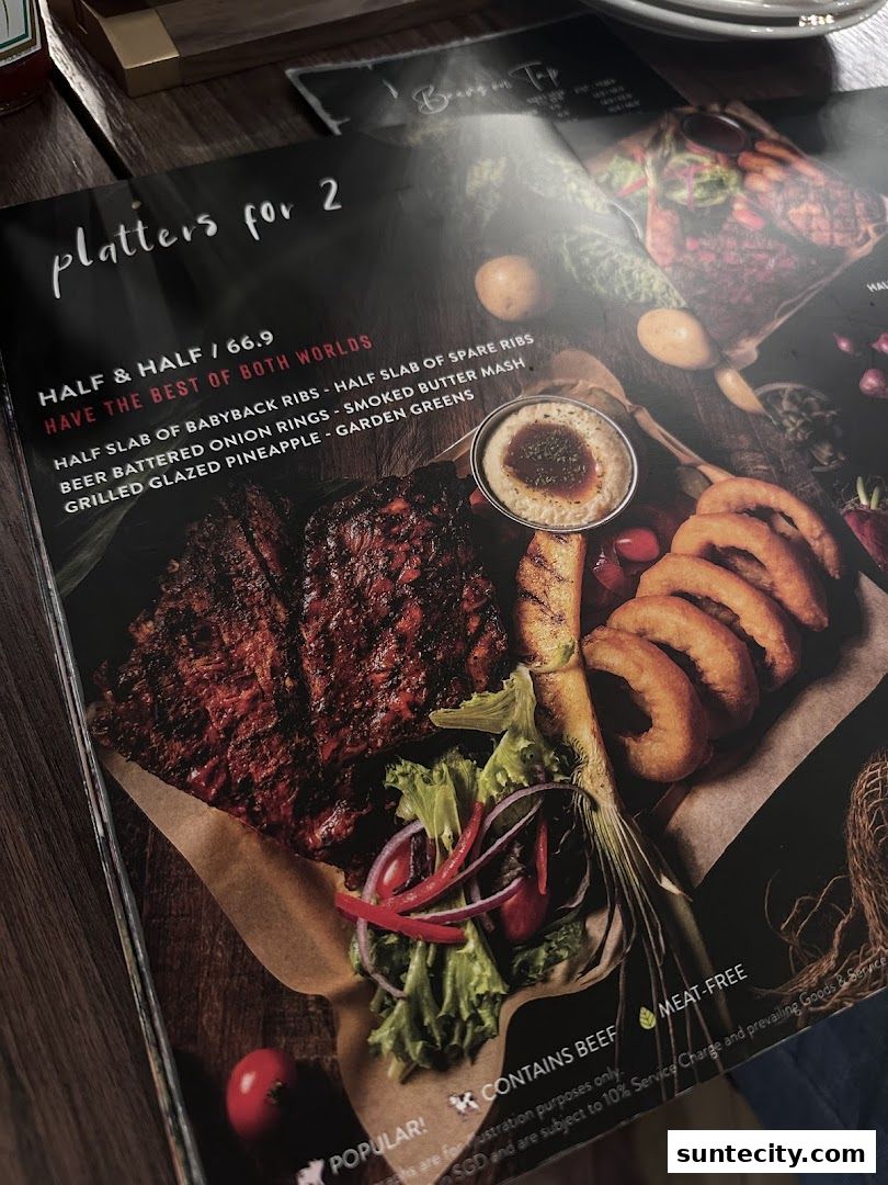Menu page for Morganfields  Suntec City