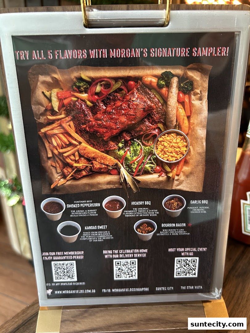 Menu page for Morganfields  Suntec City
