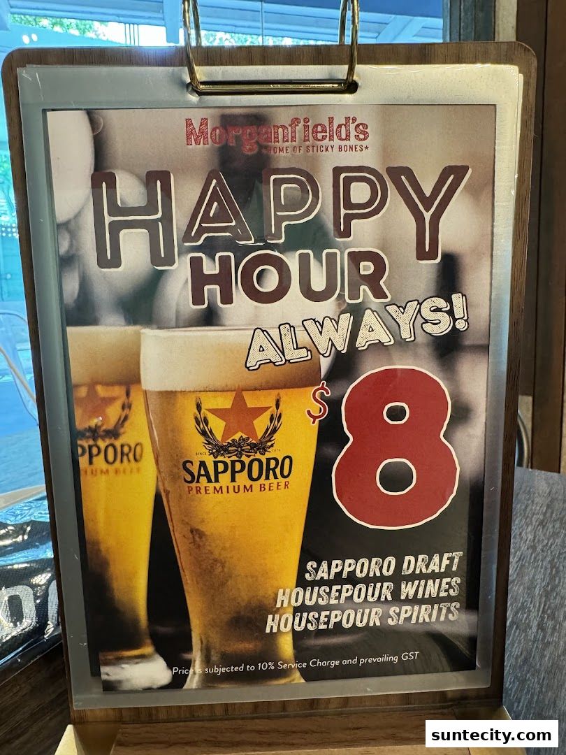 Menu page for Morganfields  Suntec City