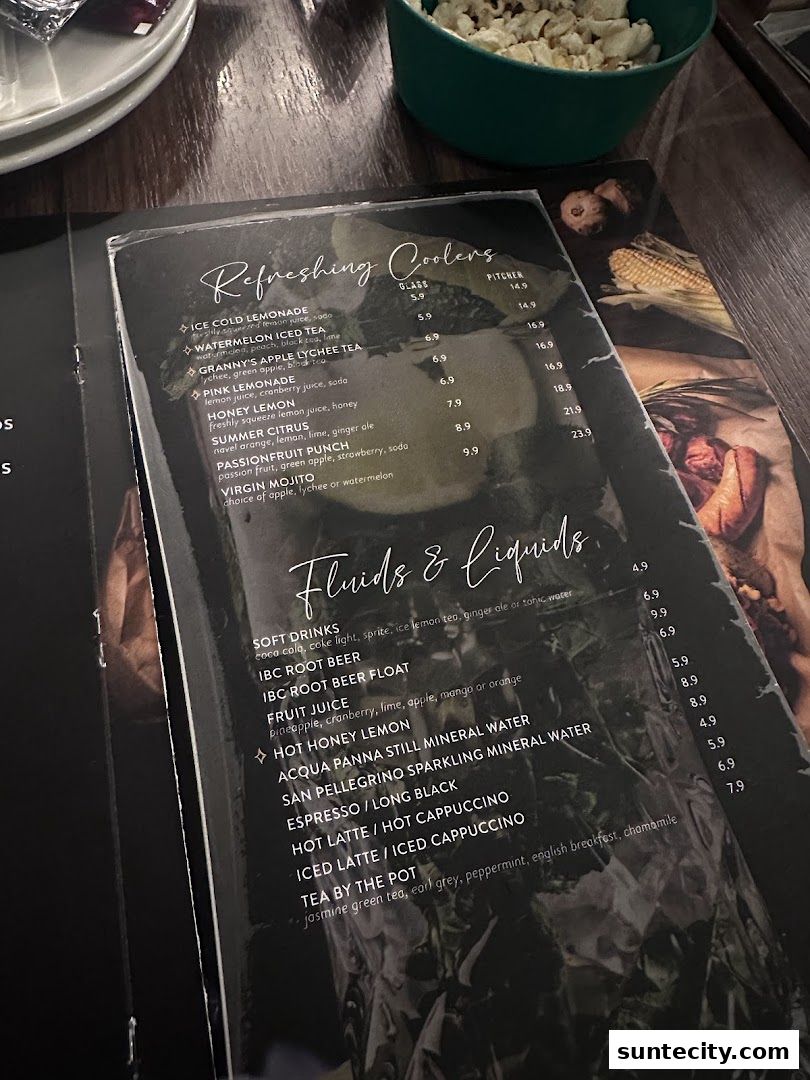Menu page for Morganfields  Suntec City