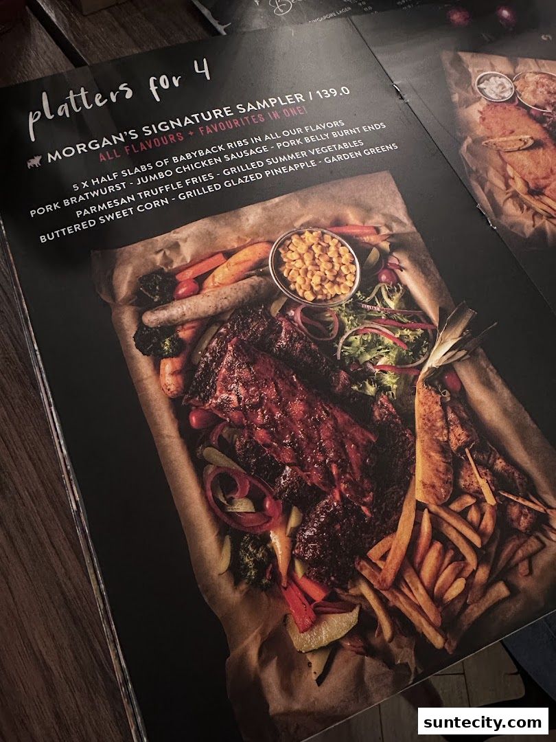 Menu page for Morganfields  Suntec City