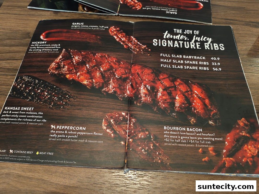 Menu page for Morganfields  Suntec City