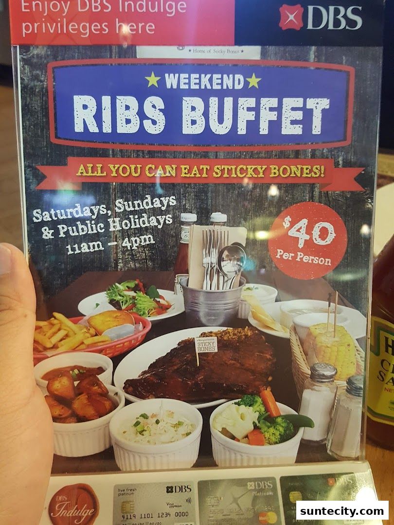 Menu page for Morganfields  Suntec City