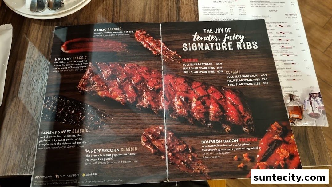 Menu page for Morganfields  Suntec City
