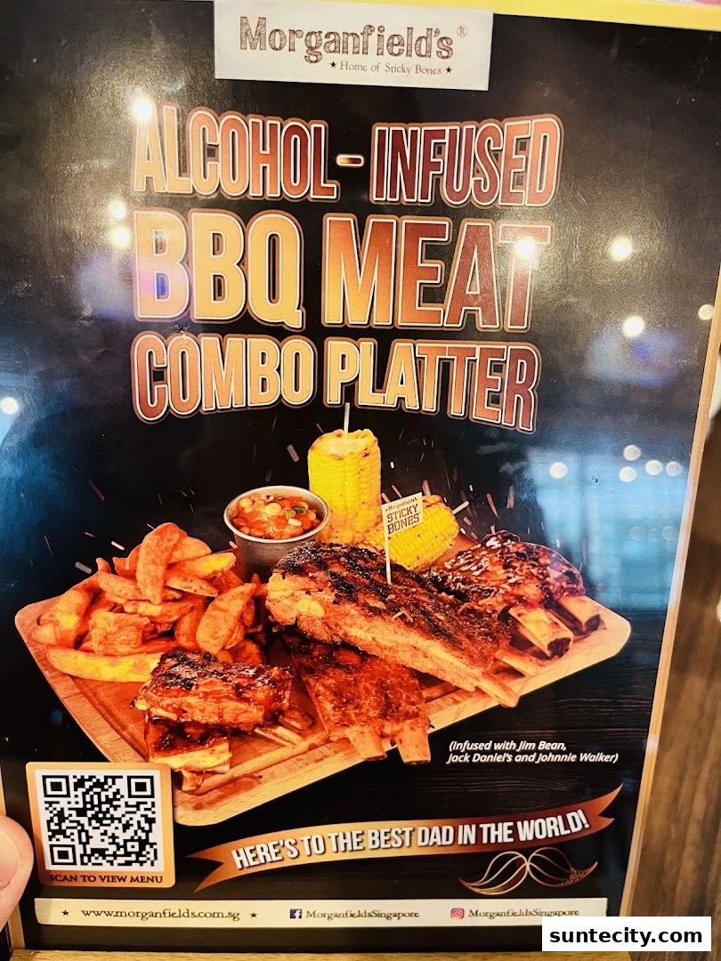 Menu page for Morganfields  Suntec City