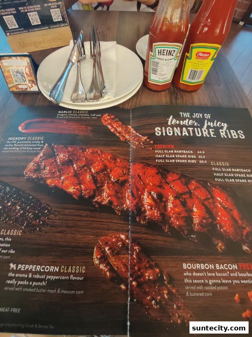 Menu page for Morganfields  Suntec City