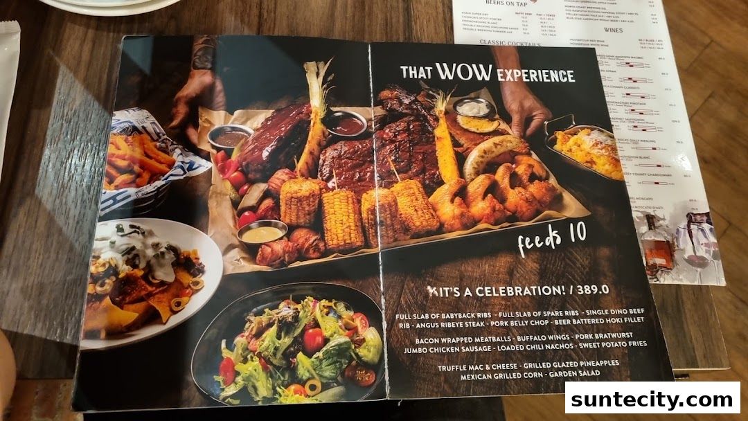 Menu page for Morganfields  Suntec City