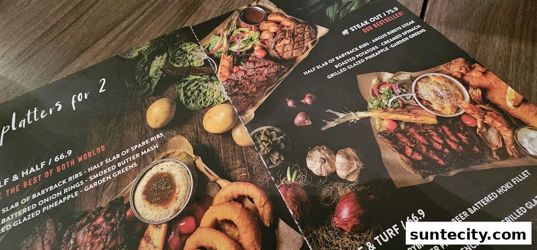 Menu page for Morganfields  Suntec City