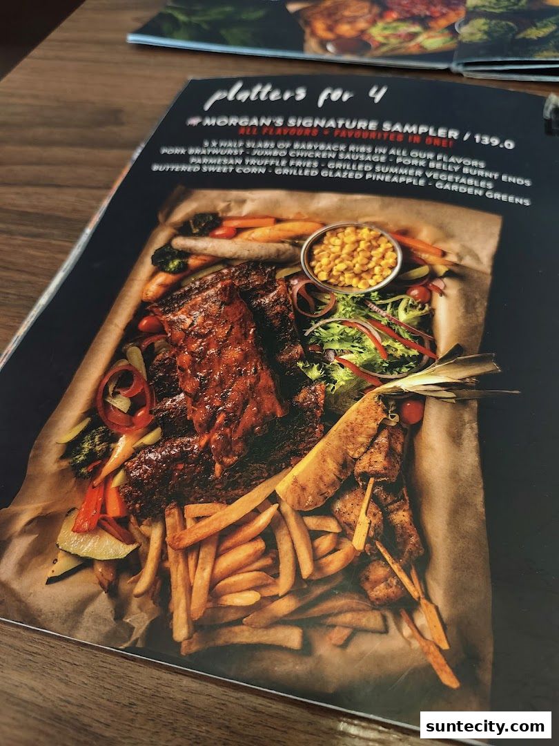 Menu page for Morganfields  Suntec City