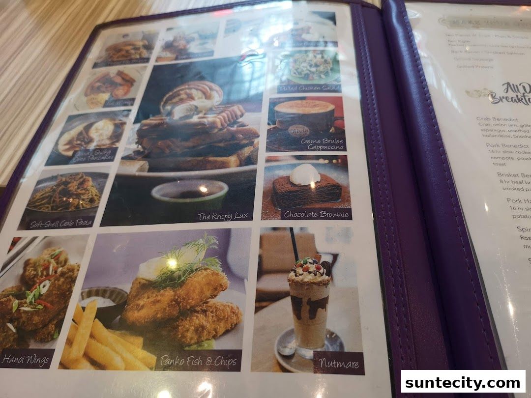 Menu page for Olivia  Co