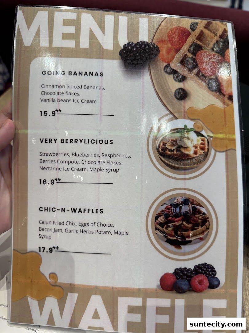 Menu page for Olivia  Co