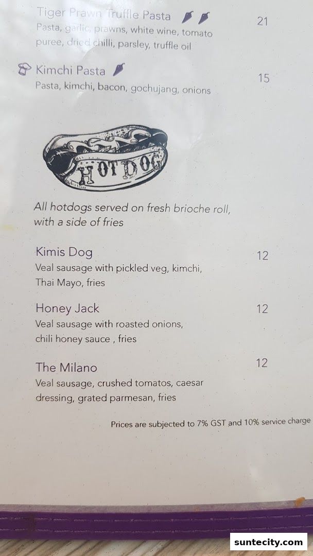 Menu page for Olivia  Co
