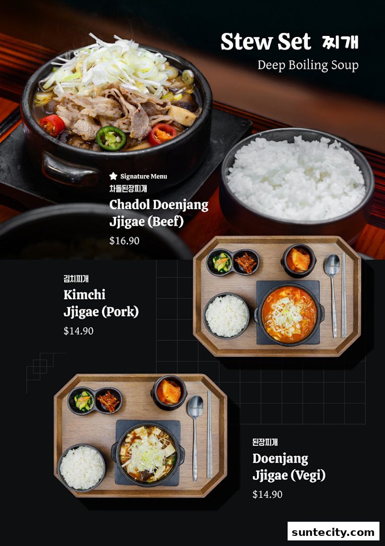 Menu page for onggii