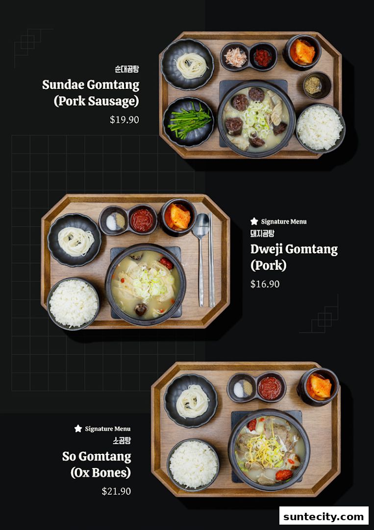Menu page for onggii