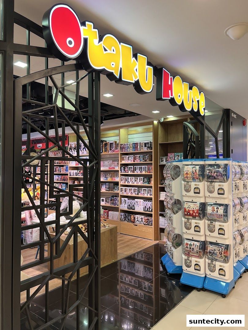 The entrance to Otaku House, a shop filled with anime merchandise and collectibles.