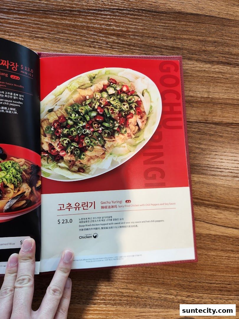 Menu page for Paiks Noodle  Suntec City