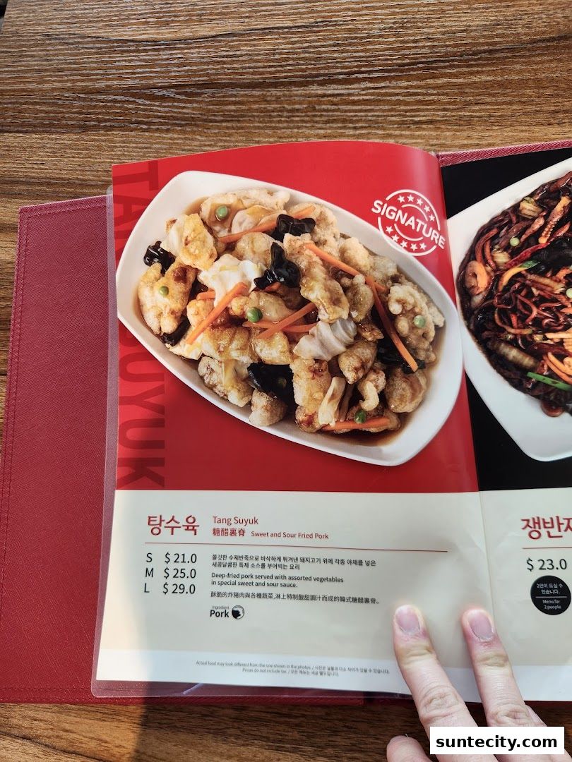 Menu page for Paiks Noodle  Suntec City