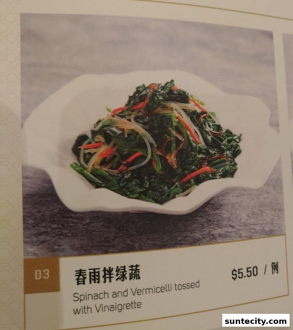 Menu page for Paradise Dynasty at Suntec City