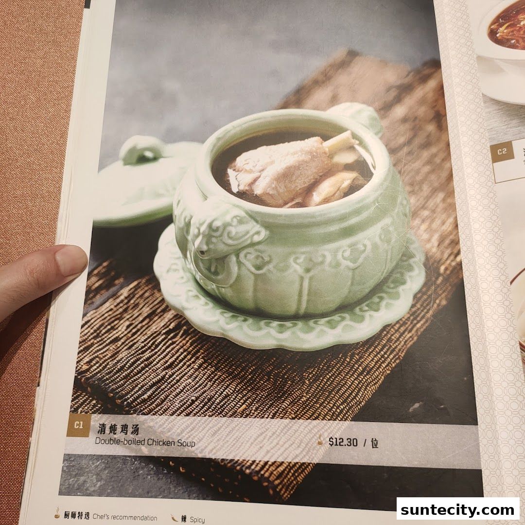 Menu page for Paradise Dynasty at Suntec City