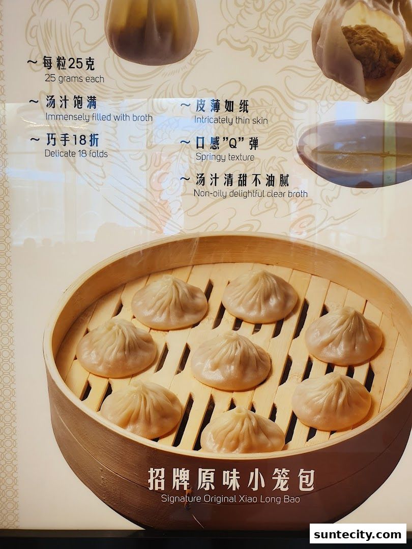 Menu page for Paradise Dynasty at Suntec City