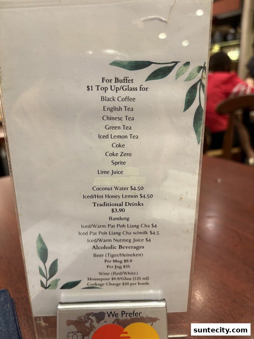 Menu page for Penang Place