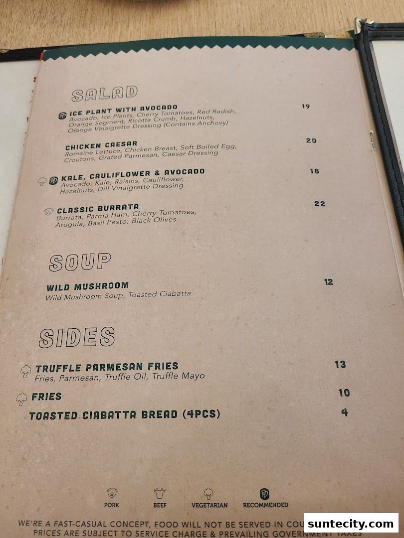 Menu page for Peperoni Pizzeria