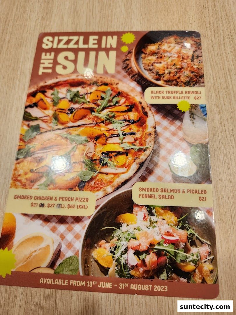Menu page for Peperoni Pizzeria