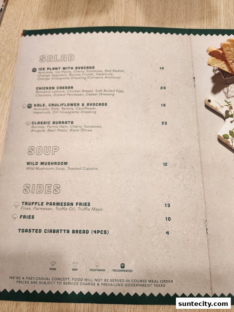 Menu page for Peperoni Pizzeria
