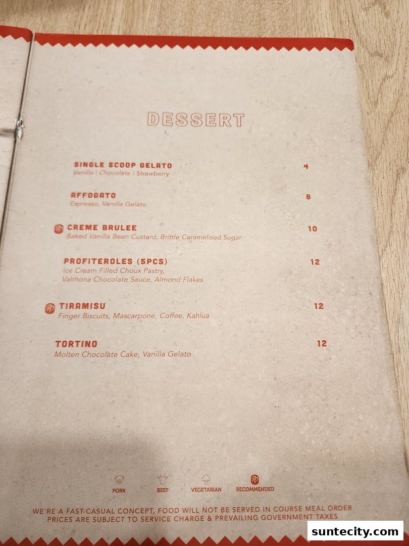 Menu page for Peperoni Pizzeria