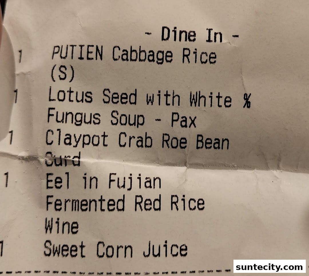Menu page for PUTIEN Suntec City