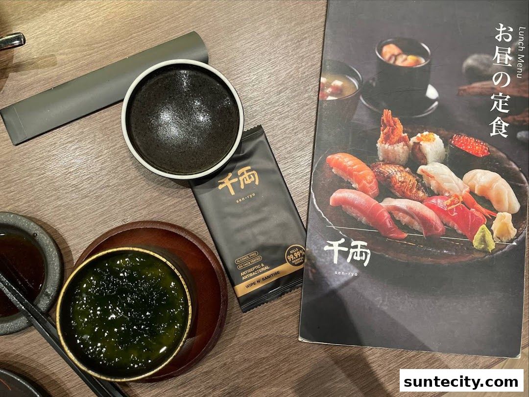 Menu page for 千両 sen-ryo Suntec City