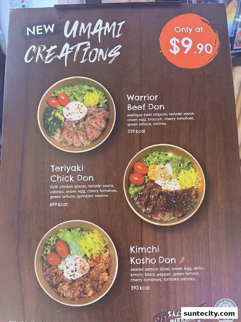 Menu page for Salmon Warrior - Suntec City