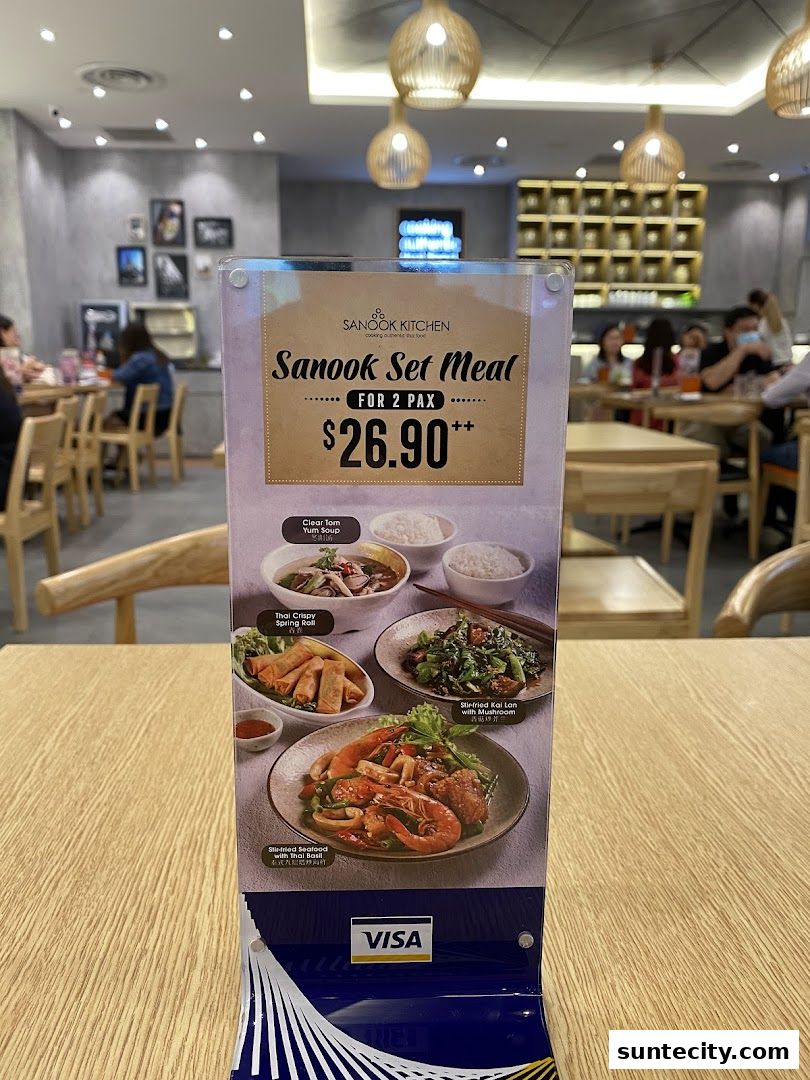 Menu page for Sanook Kitchen - Suntec City