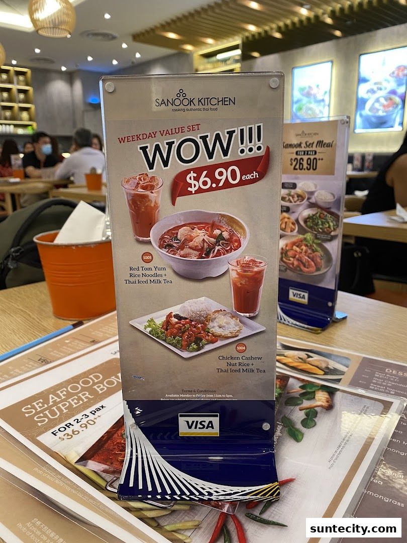Menu page for Sanook Kitchen - Suntec City