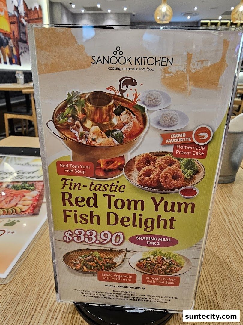 Menu page for Sanook Kitchen - Suntec City