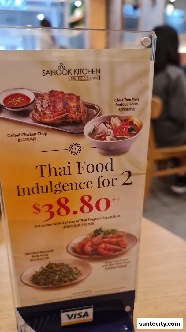 Menu page for Sanook Kitchen - Suntec City